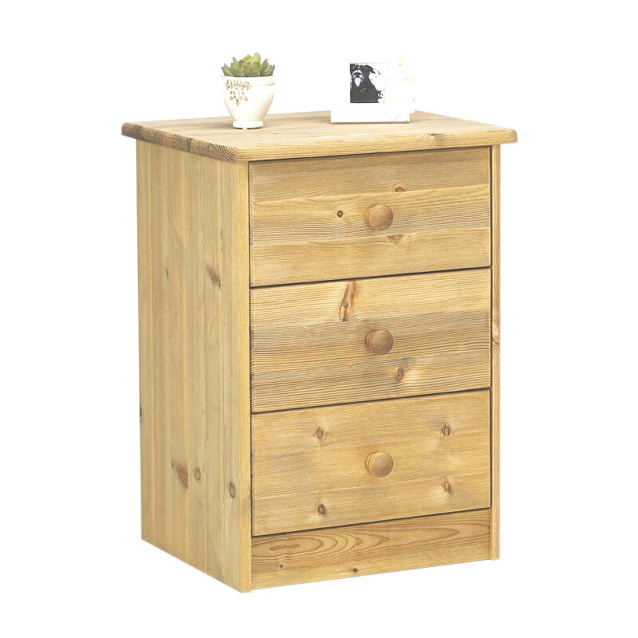 Nelly kommode 3 skuffer bejdse