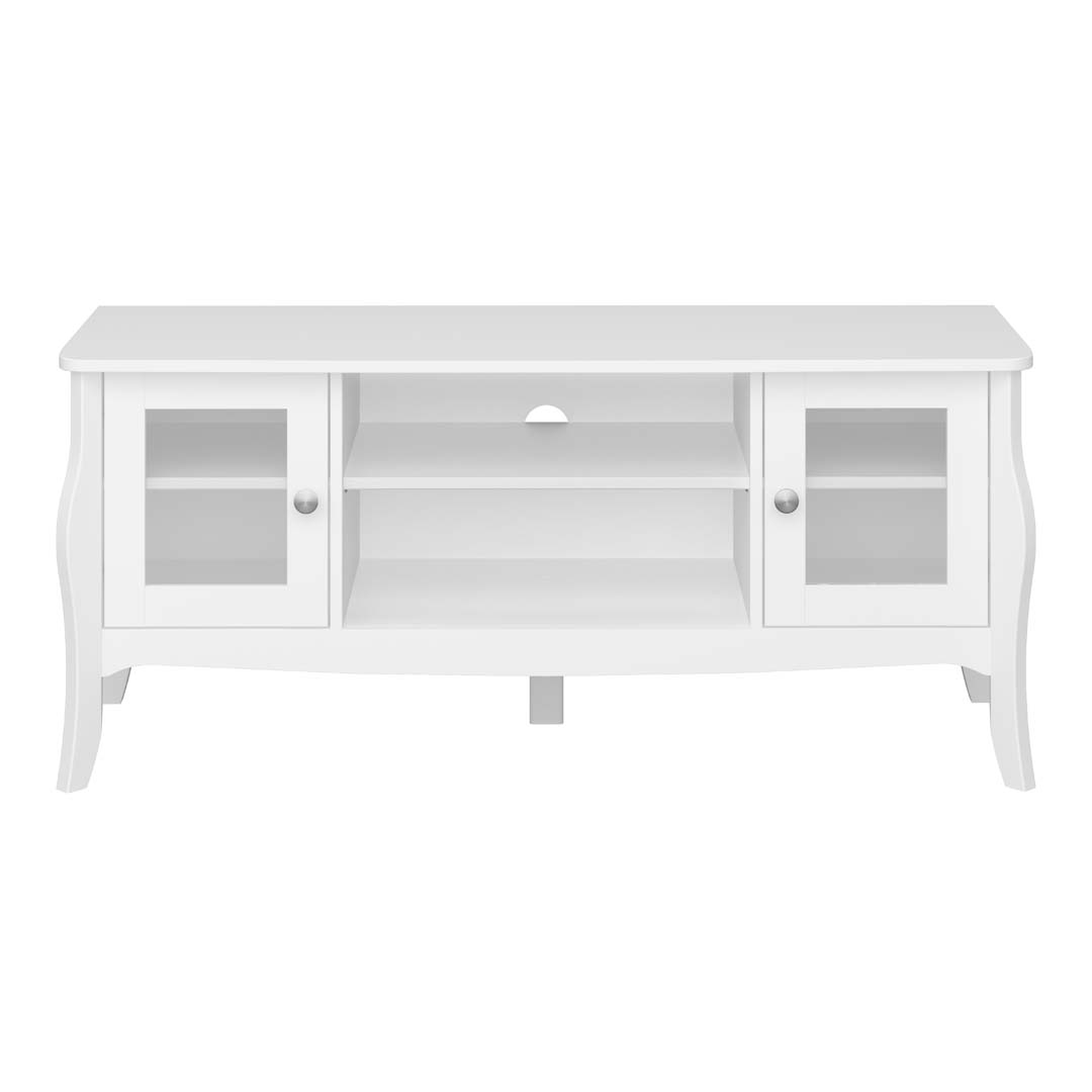Baroque TV møbel 2 låger, 1 hylde hvid