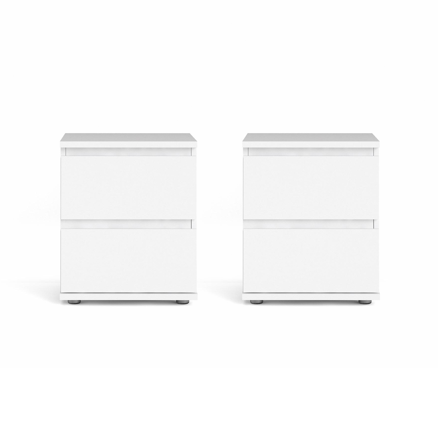 Mia natbord 2 stk. bredde 40 cm, højde 48 cm, dybde 34 cm hvid