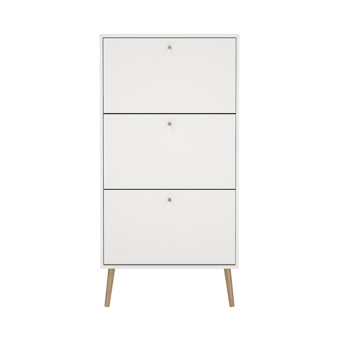 Bodo skoskab 3 klaplåger hvid billede