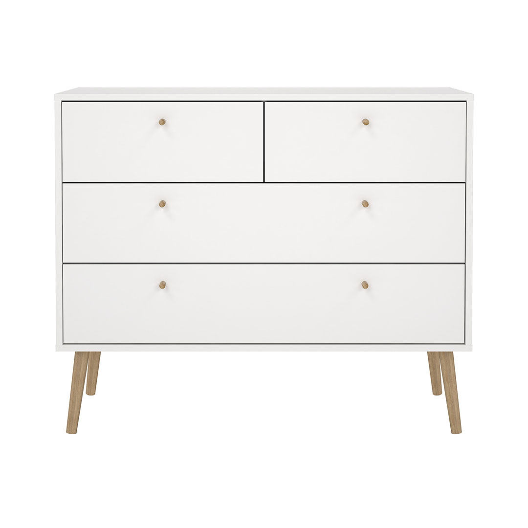 Bodo kommode 4 skuffer hvid