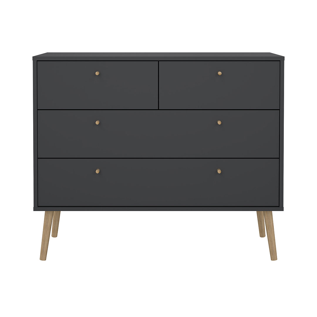 Bodo kommode 4 skuffer matgrå