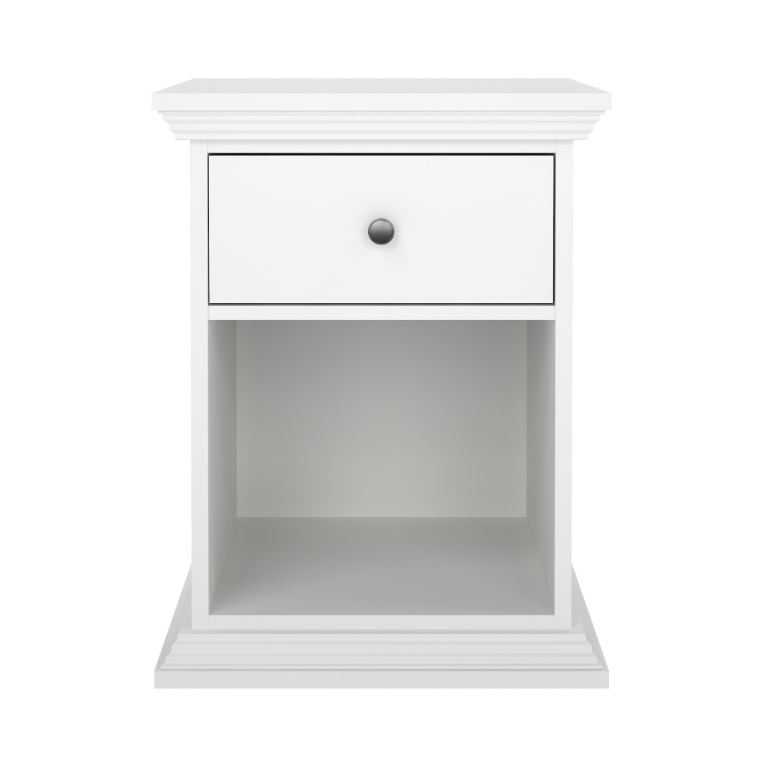 North natbord 1 skuffe hvid