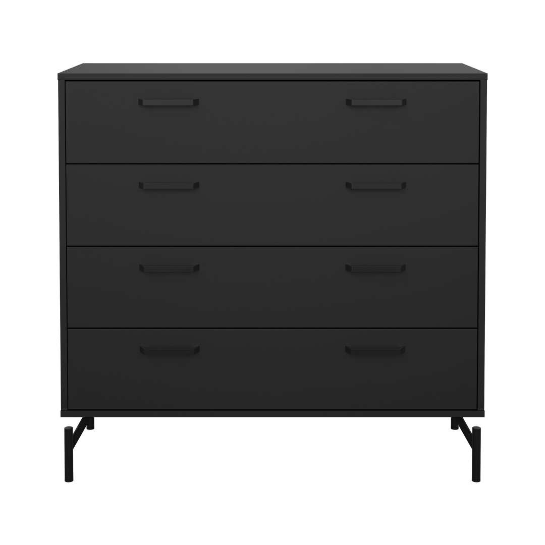 Dana kommode 4 skuffer sort mat
