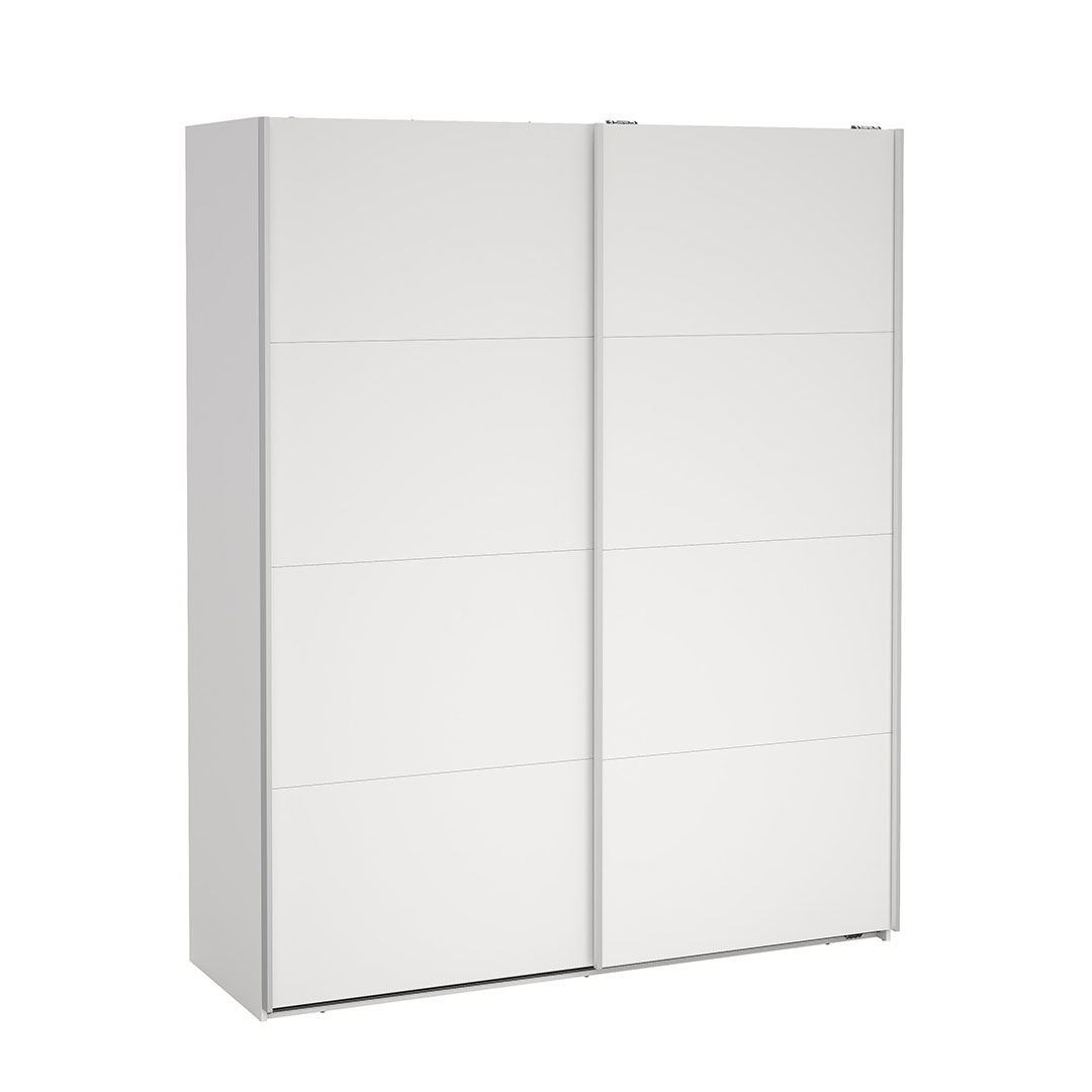 Bergamo skydedørsskab 2 låger 180x220cm hvid billede