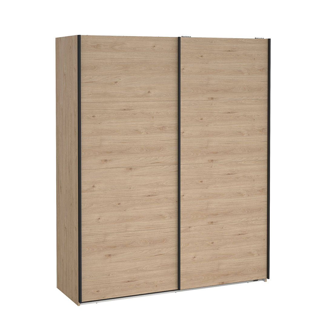 Bergamo skydedørsskab 2 låger 180x220cm eg dekor billede