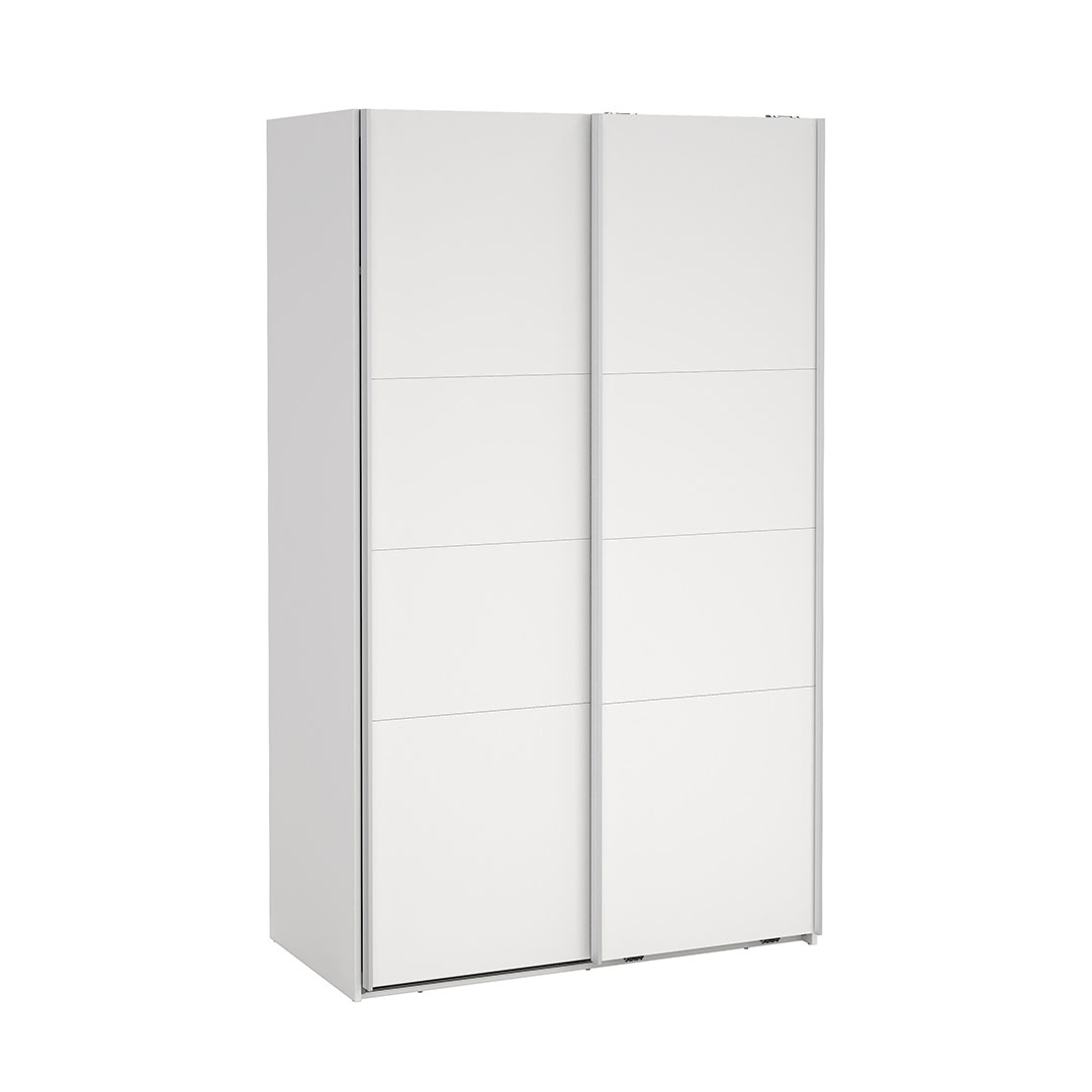 Catania skydedørsskab 2 låger 120x200cm hvid