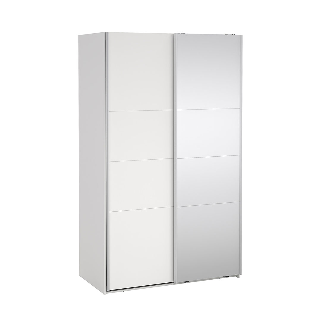 Catania skydedørsskab 2 låger 120x200cm hvid