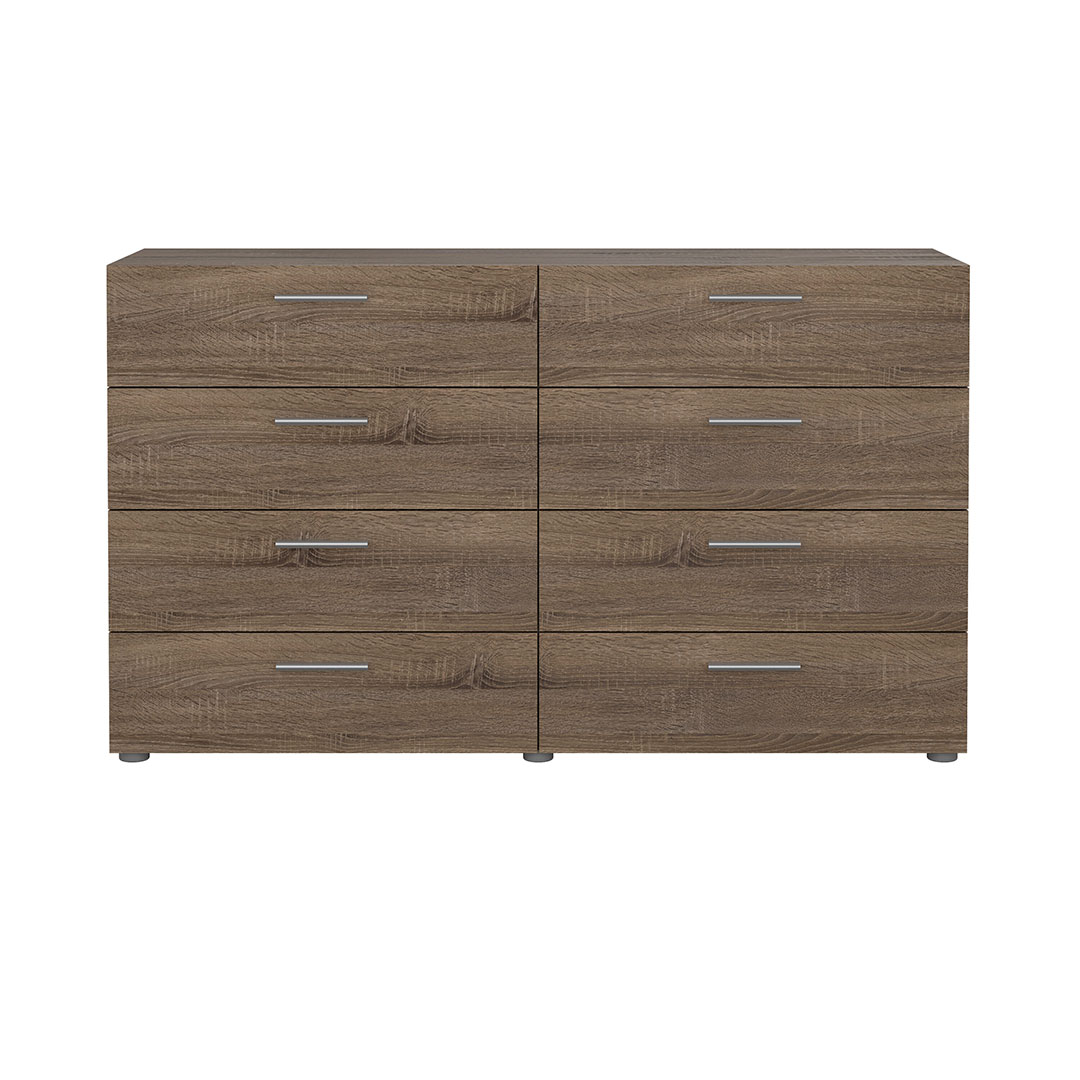 Pepe kommode 8 skuffer trøffel dekor