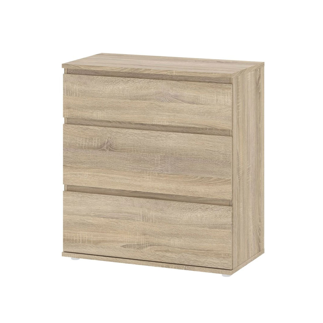Nora kommode 3 skuffer eg struktur dekor