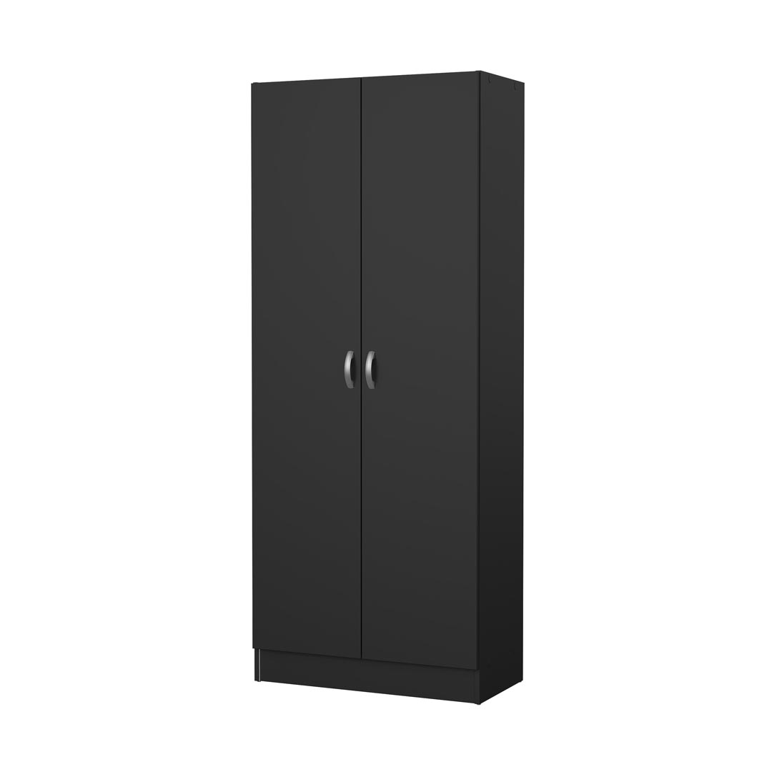 Fox klædeskab 2 låger, mat sort billede