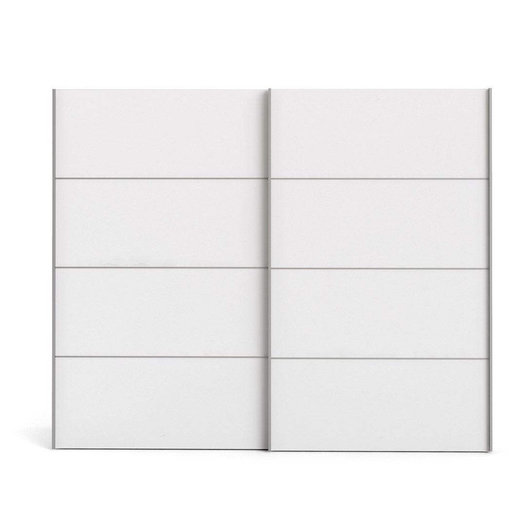 Veto skydedørsskab B243 cm 2 låger, hvid billede