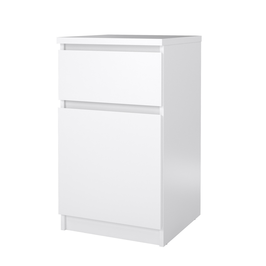 Naia natbord låge vendbar 1 låge 1 skuffe hvid højglans billede