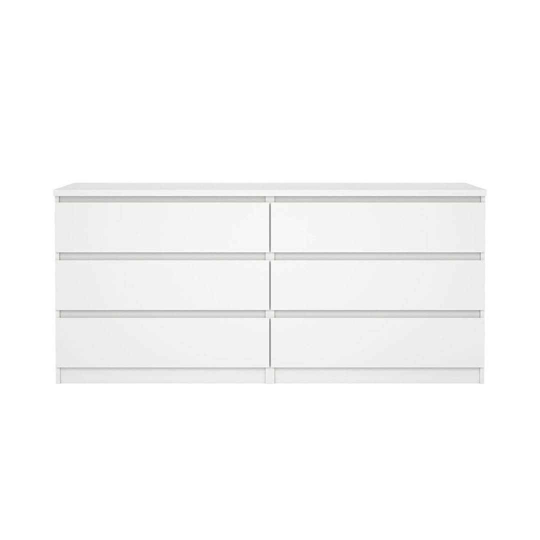 Naia kommode 6 skuffer hvid billede
