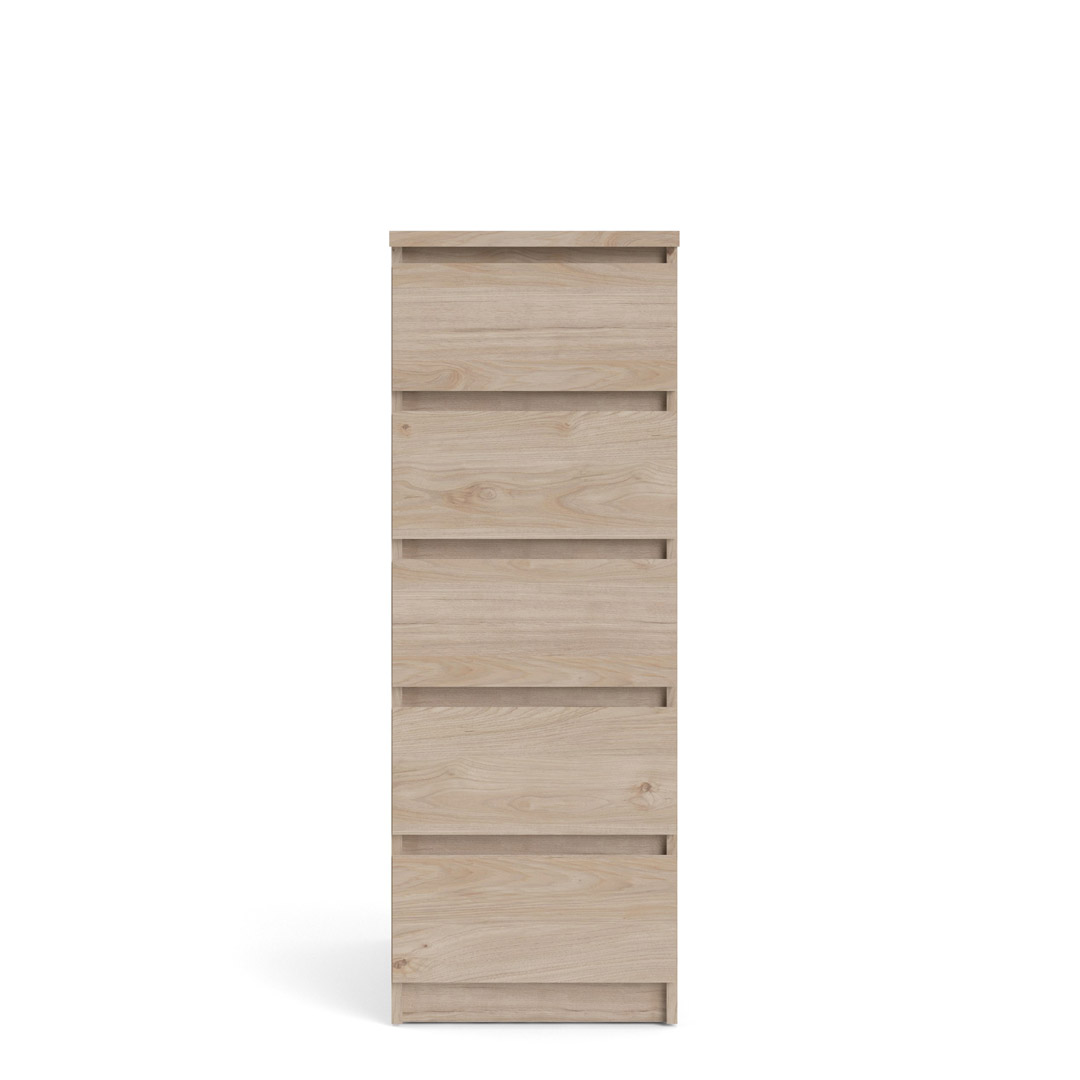 Nada kommode 5 skuffer, Hickory dekor billede