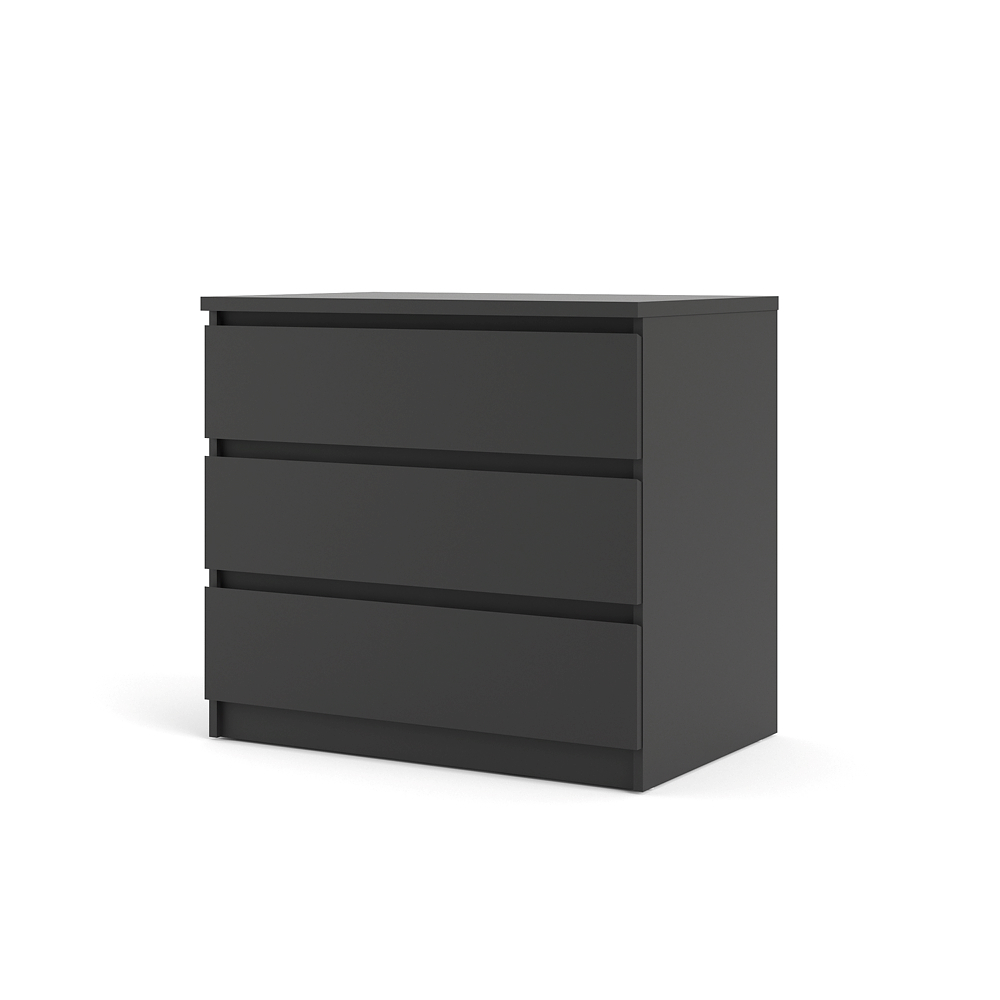 Nada kommode 3 skuffer sort mat