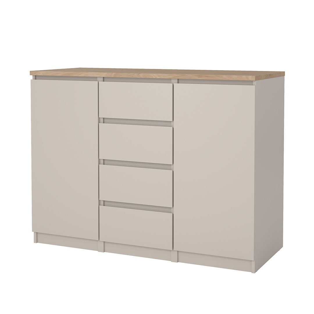 Naia skænk 2 låger 4 skuffer eg dekor billede