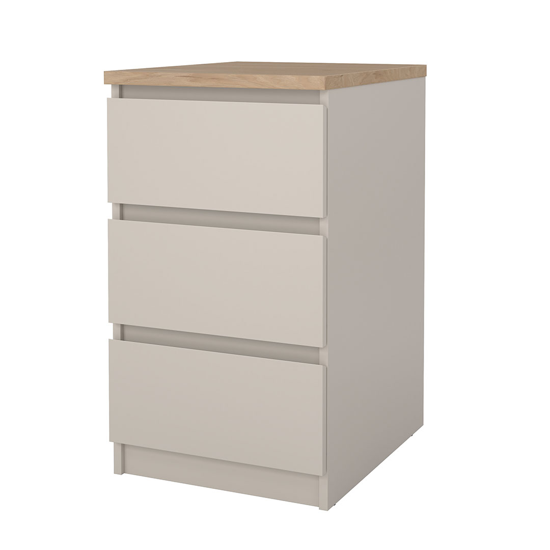 Naia natbord 3 skuffer eg dekor billede