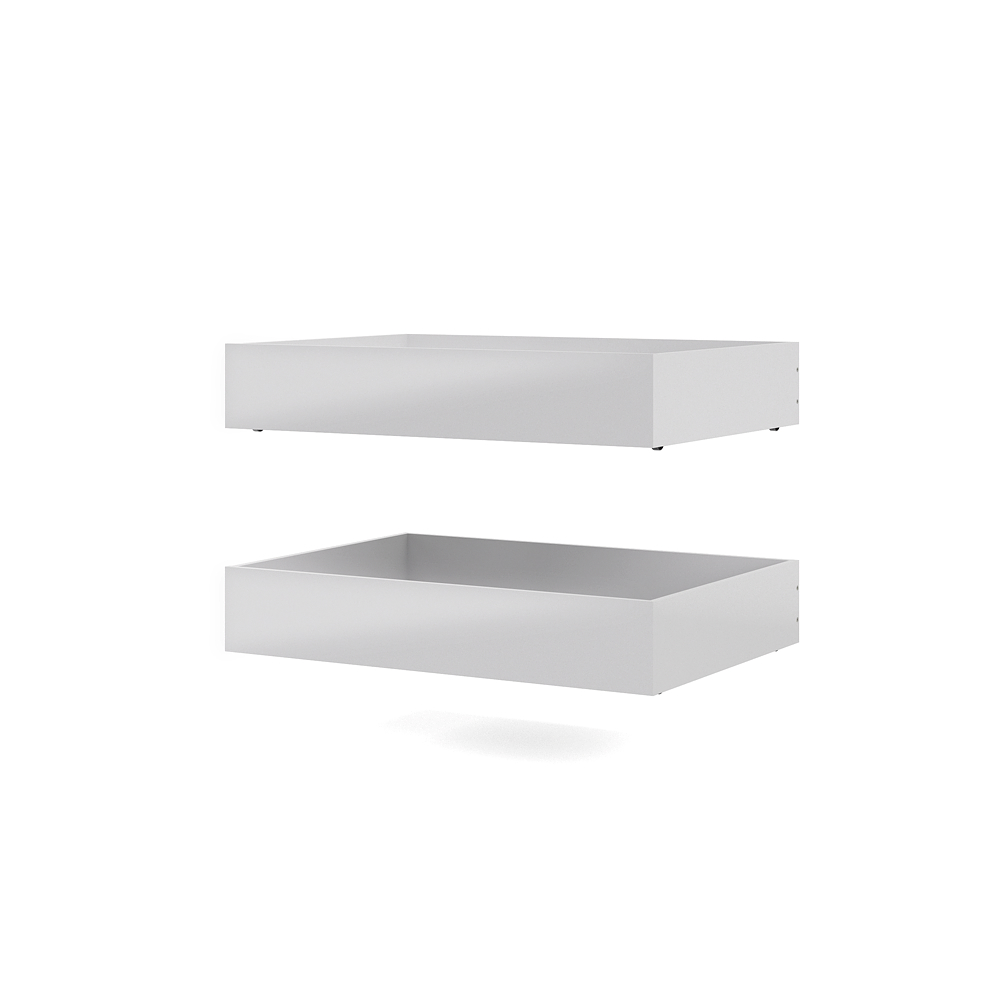 Nada seng 2 sengeskuffer bredde 94 cm hvid højglans