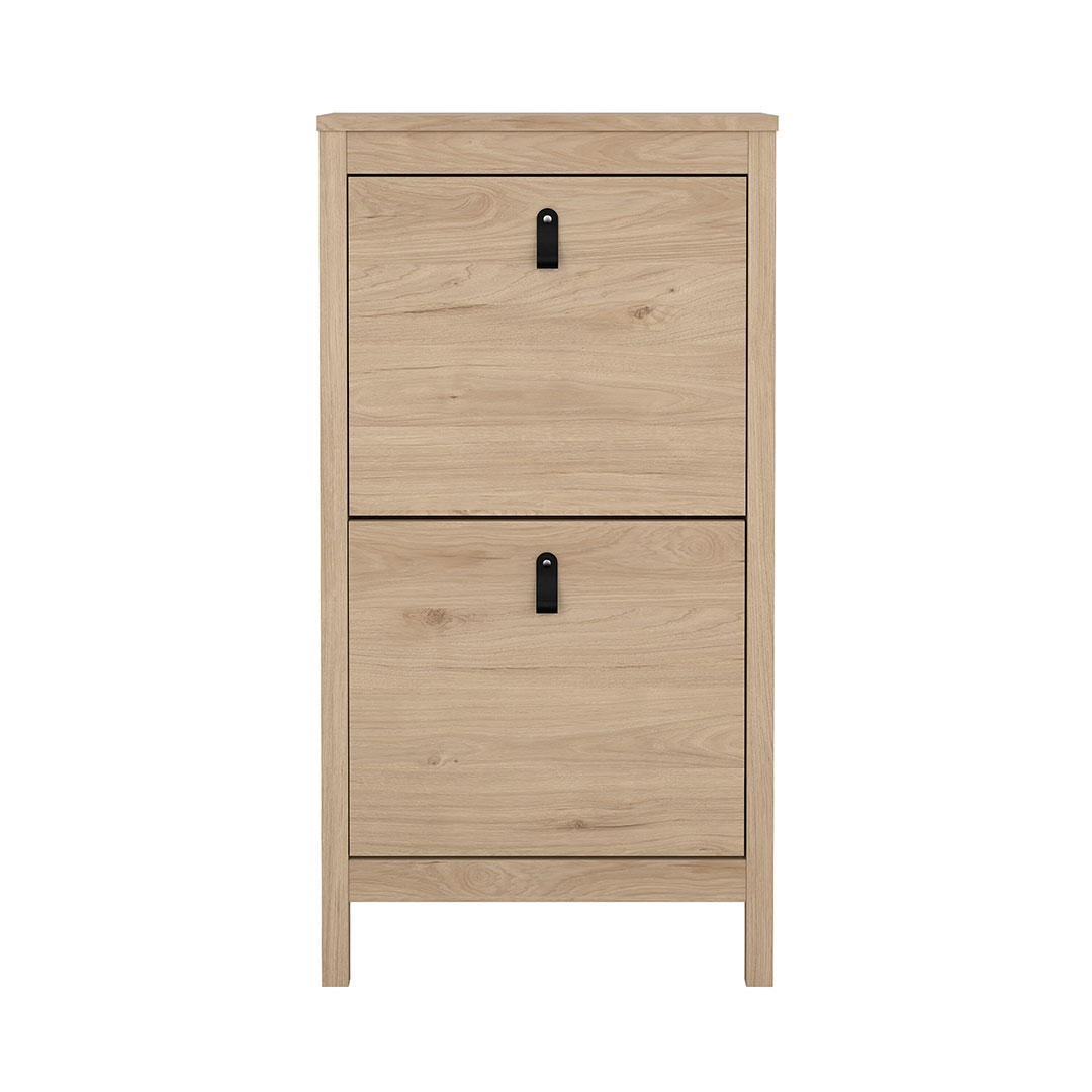 Madrid skoskab 2 klaplåger eg dekor