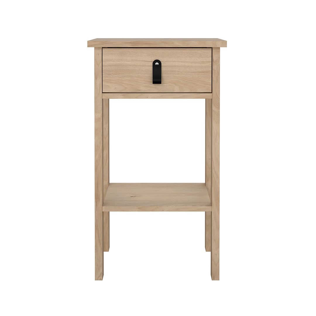 Madrid natbord 1 skuffe, 1 hylde eg dekor billede