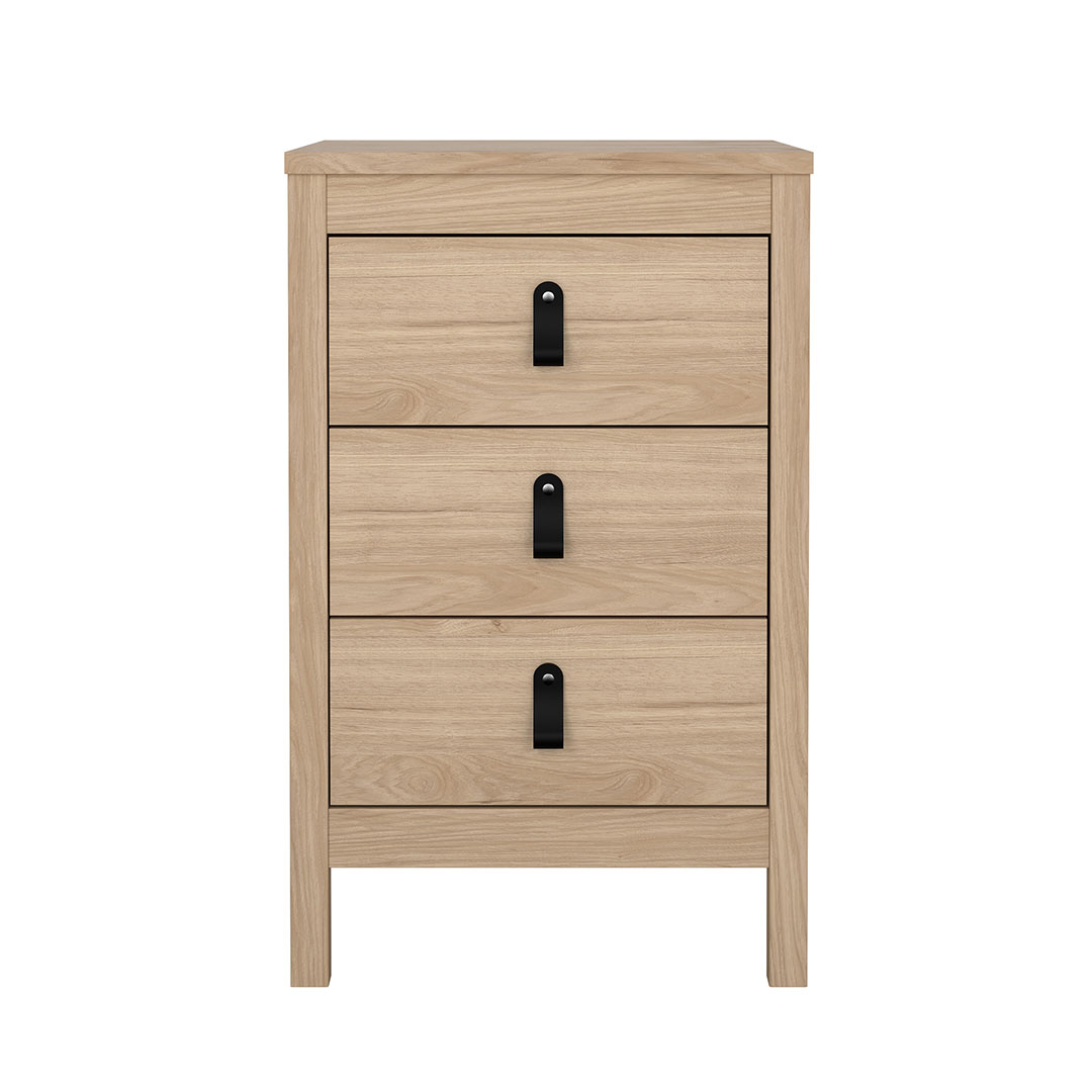 Madrid natbord 3 skuffer eg dekor billede