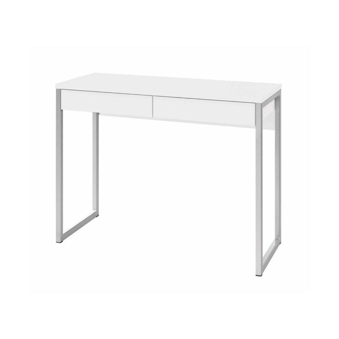 Fula skrivebord 2 skuffer hvid højglans