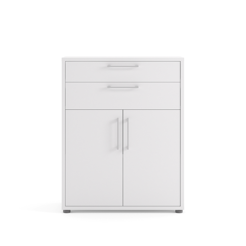 Prisme kontorarkiv 2 skuffer og 2 låger hvid