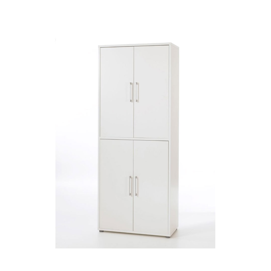 Prisme kontorarkiv 4 låger hvid