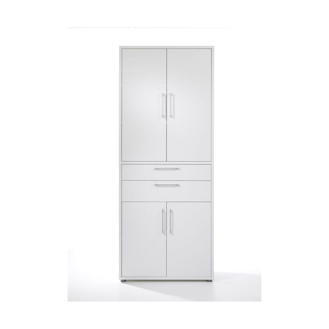 Prisme kontorarkiv 4 låger, 2 skuffer hvid