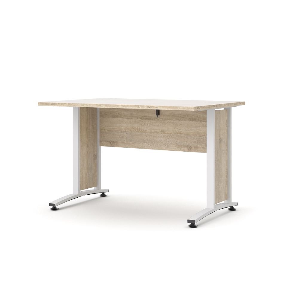 Prisme skrivebord B eg struktur dekor og hvid