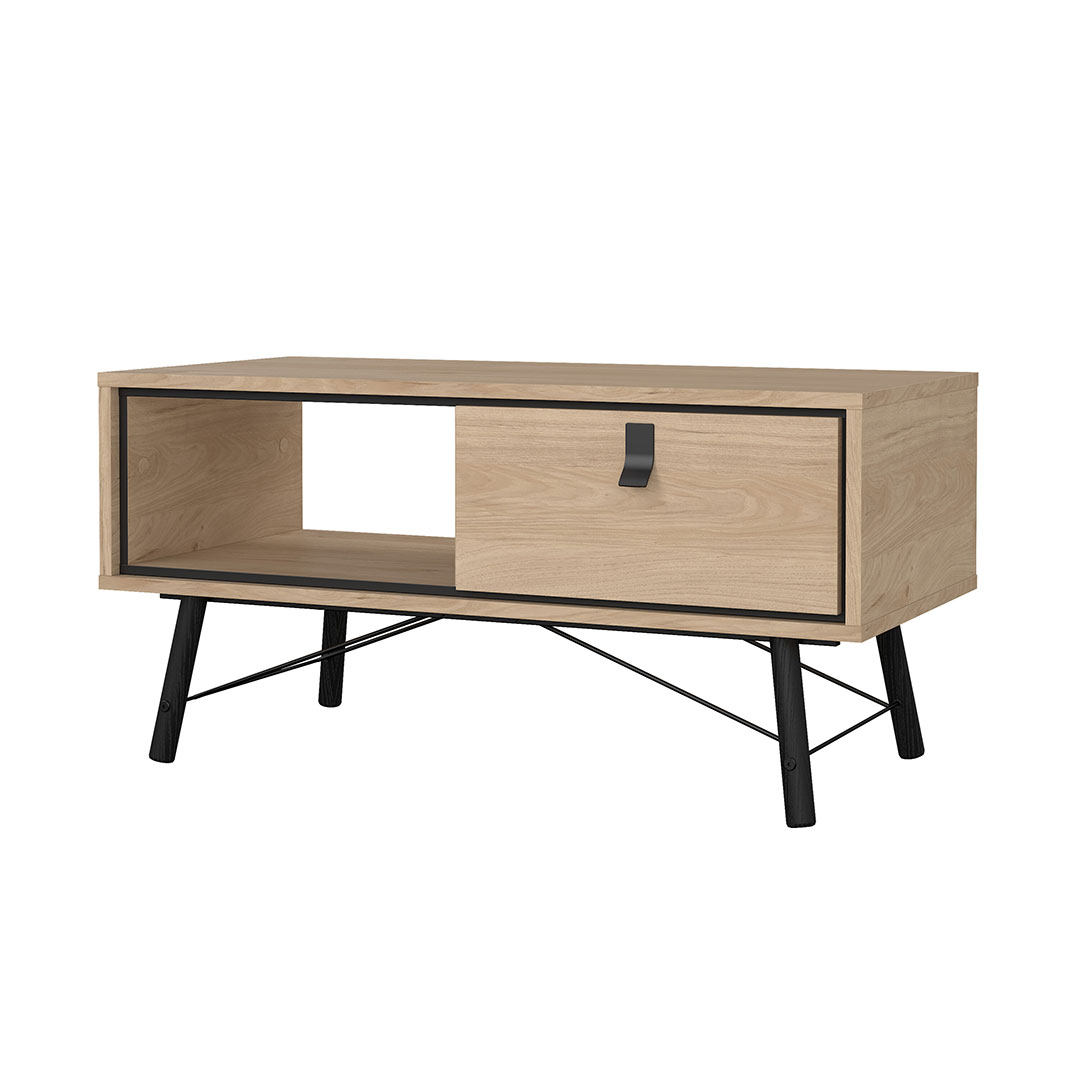 Ry sofabord 1 skuffe eg dekor billede