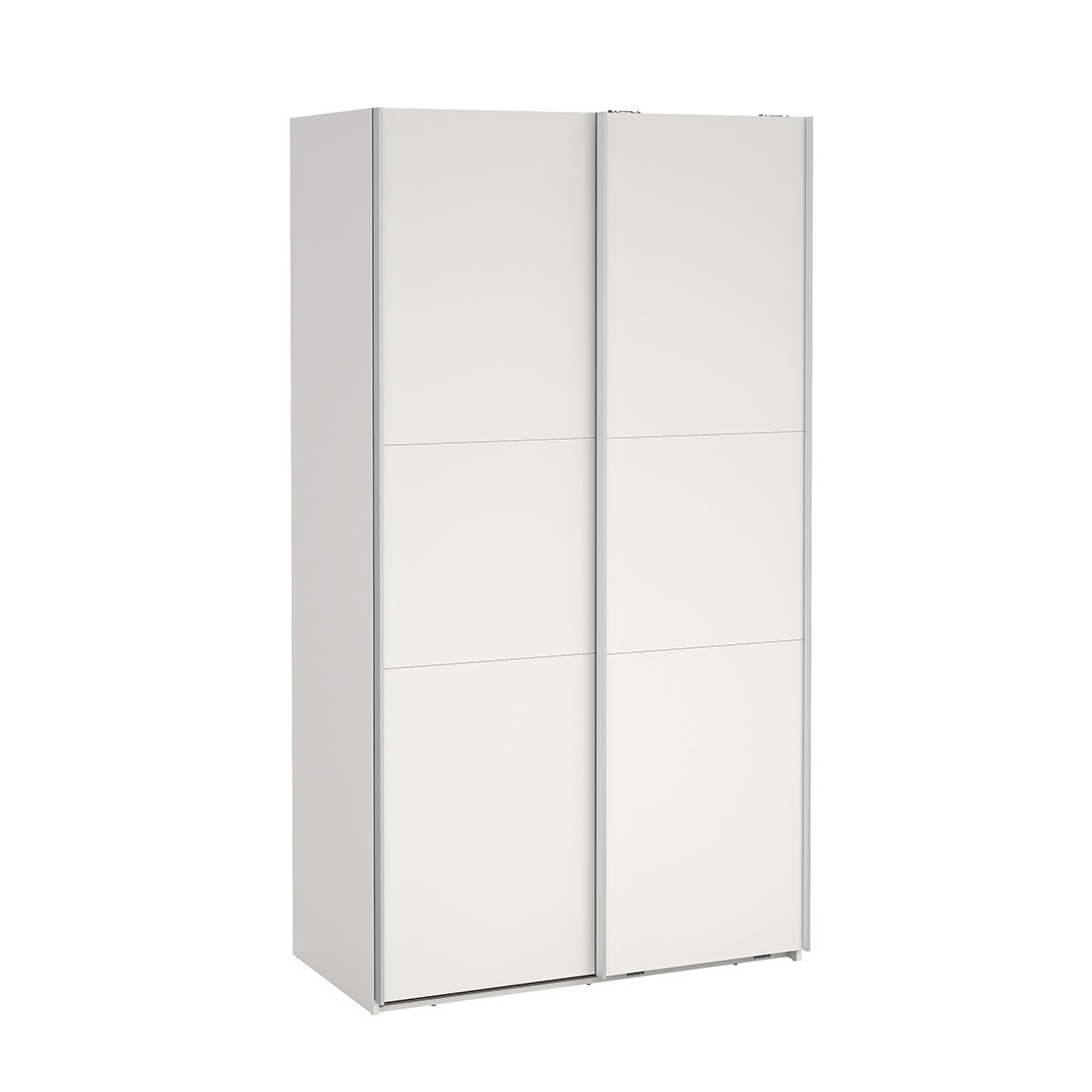 Como skydedørsskab 2 låger 120x220cm hvid