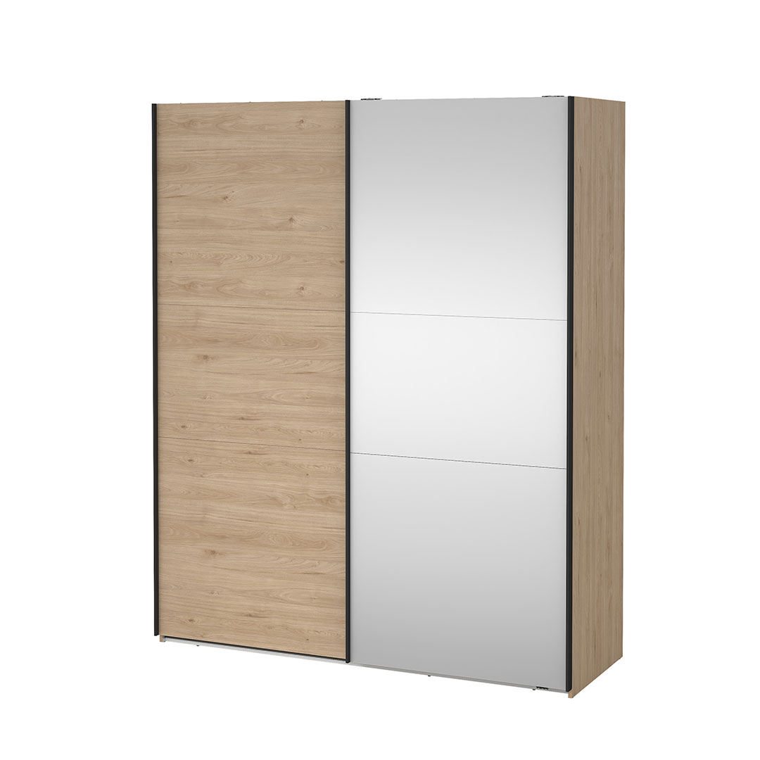 Como skydedørsskab 2 låger 180x220cm eg dekor