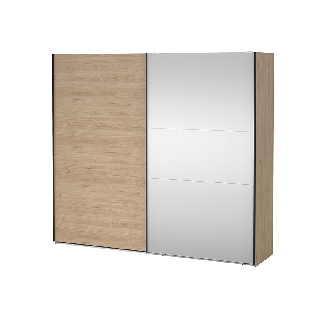 Como skydedørsskab 2 låger 245x220cm eg dekor