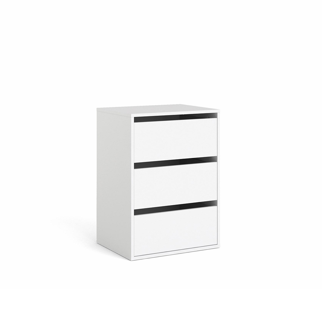 Skuffeelement til klædeskabe og skydedørsskabe hvid