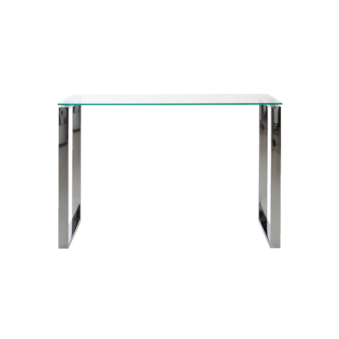 Konsolbord Signature Junissa i hærdet glas og kromstel - H76 x B110 x D40 cm