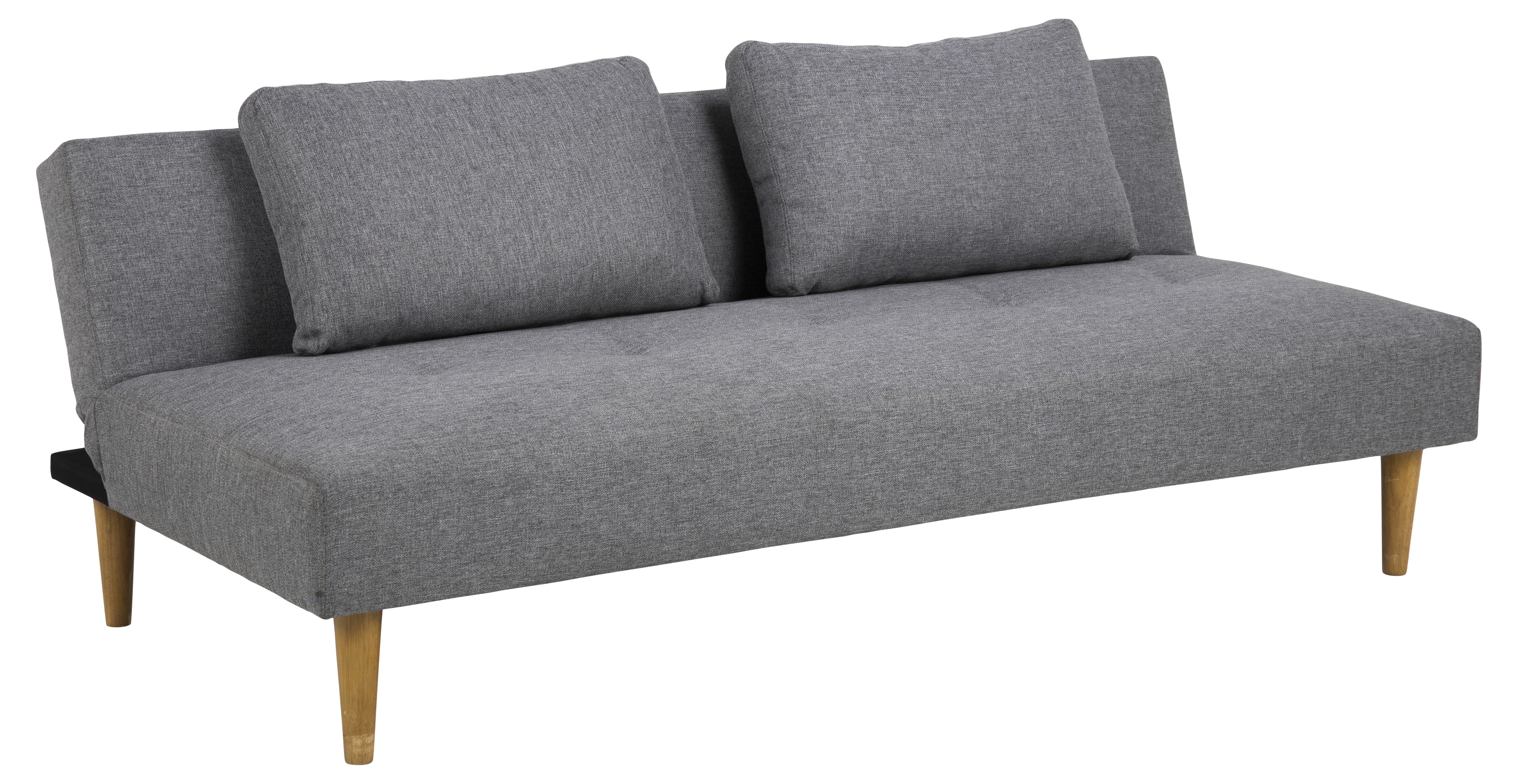 Sovesofa Signature Jurelia lysegrå Malmö-stof - click & clack, egeben, gæsteseng 180Ã86 cm