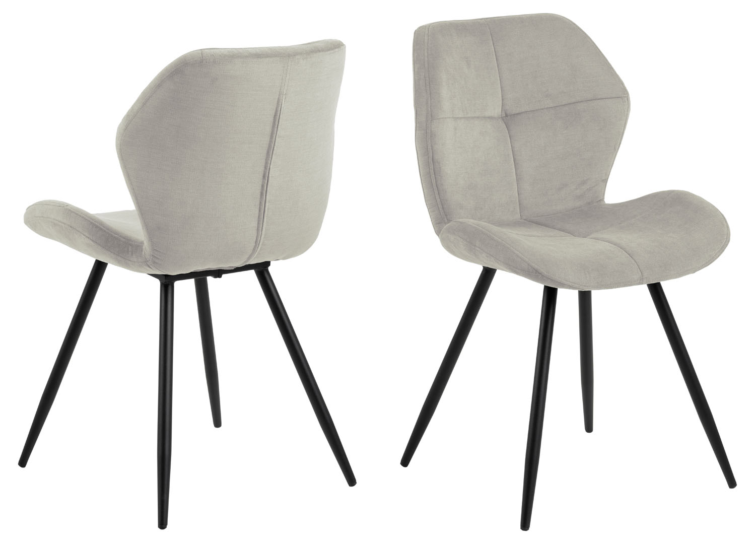 Petri spisestuestol beige, sort billede