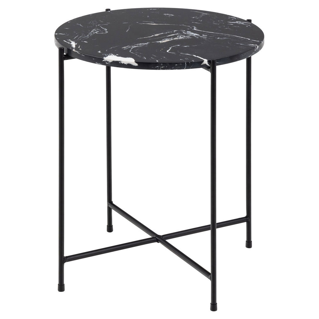 Avila hjørnebord Ø42 cm sort billede