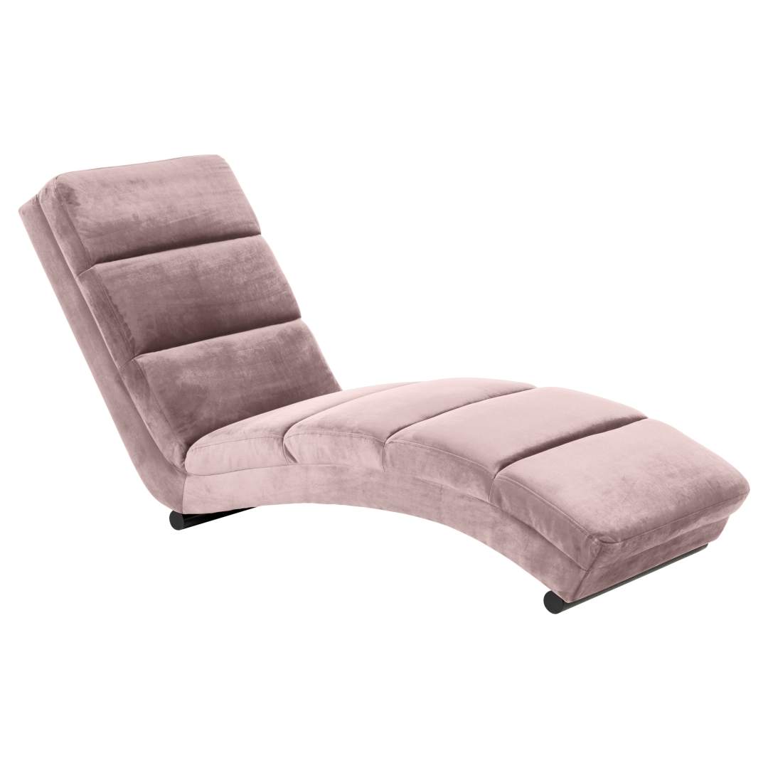 Slinky chaiselong velour rosa billede