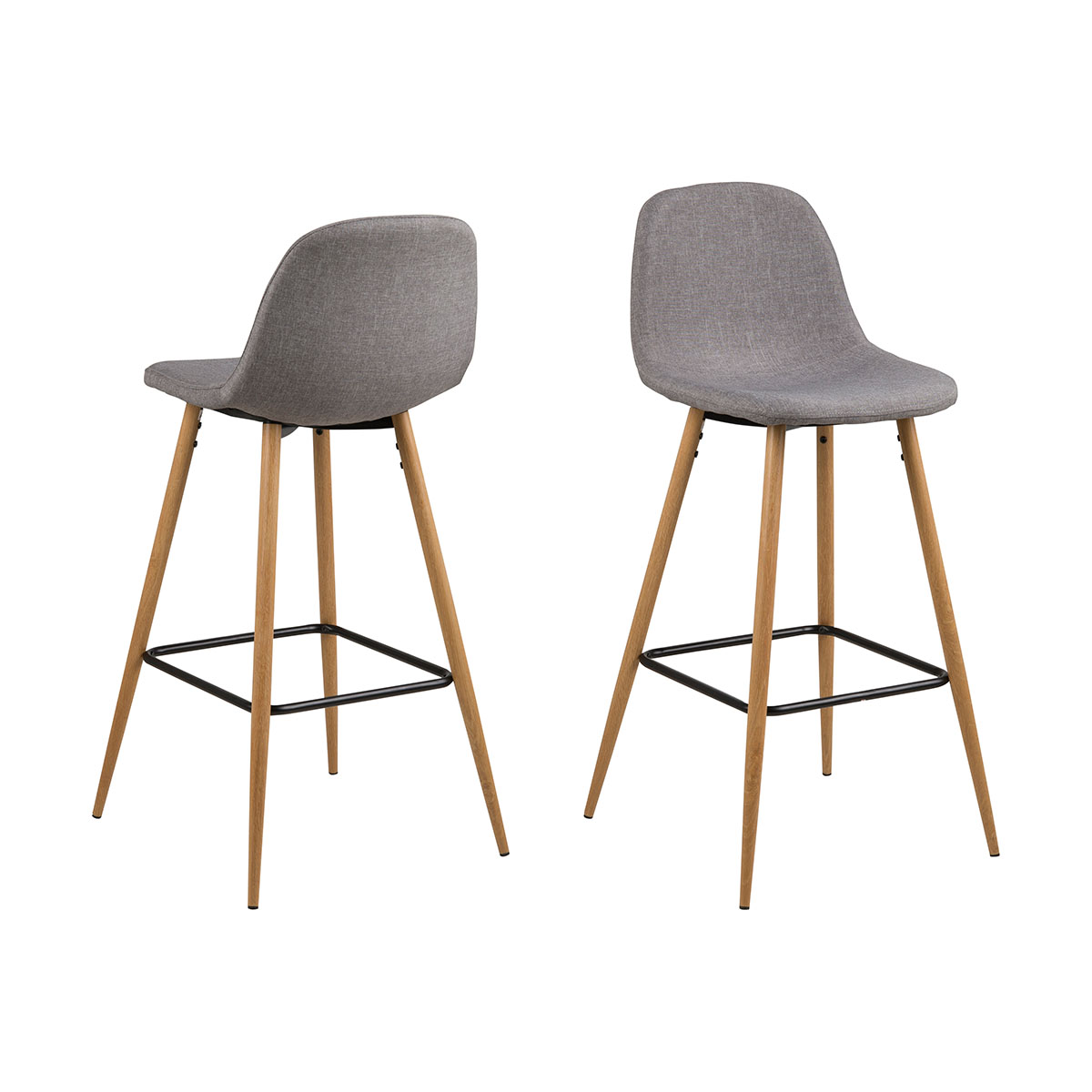 Willy barstol i lys grå