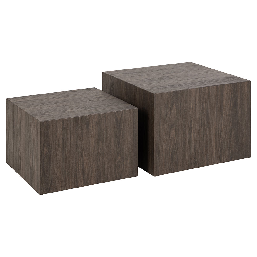 Sofabord Signature Fayra firkantet MDF askrøget 58x58x40 cm kaffebord