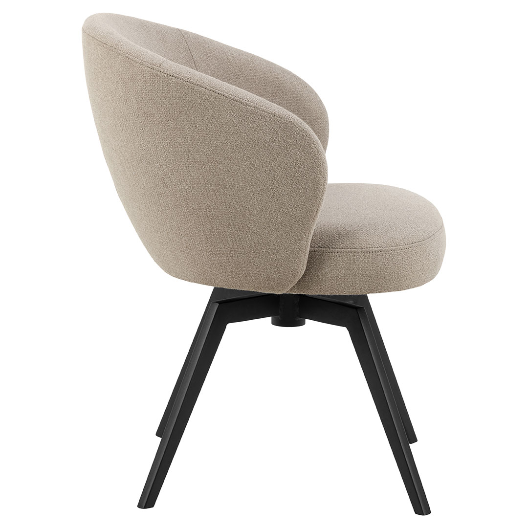 Darlene spisestuestol med armlæn stof beige billede