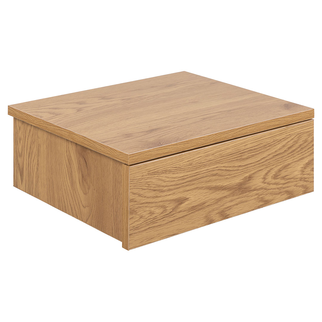 ACT NORDIC Avignon væghængt natbord, m. 1 skuffe - natur vild eg papir MDF (37x32)