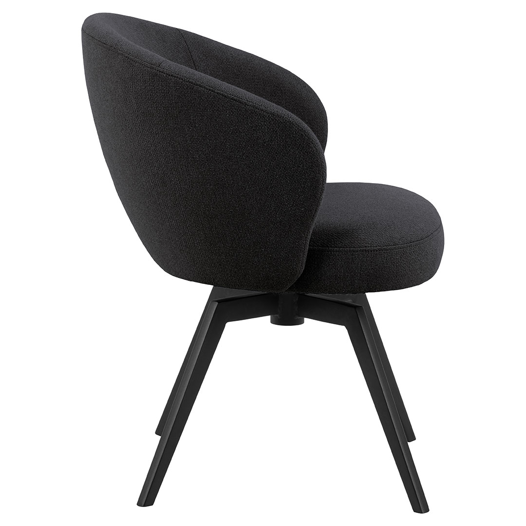 Spisebordsstol med armlæn Signature Xavina Alea stof antracit H80xB58,5xD60 cm