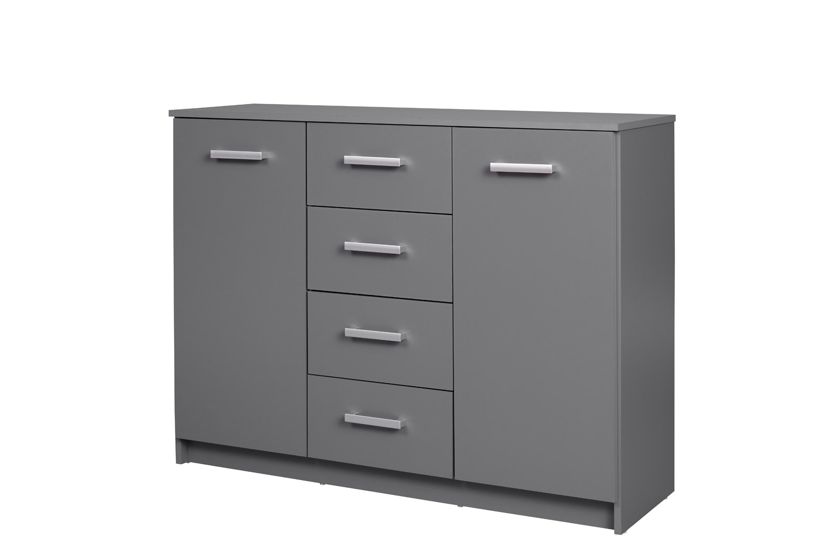 Elenzio kommode 2 låger, 4 skuffer grå