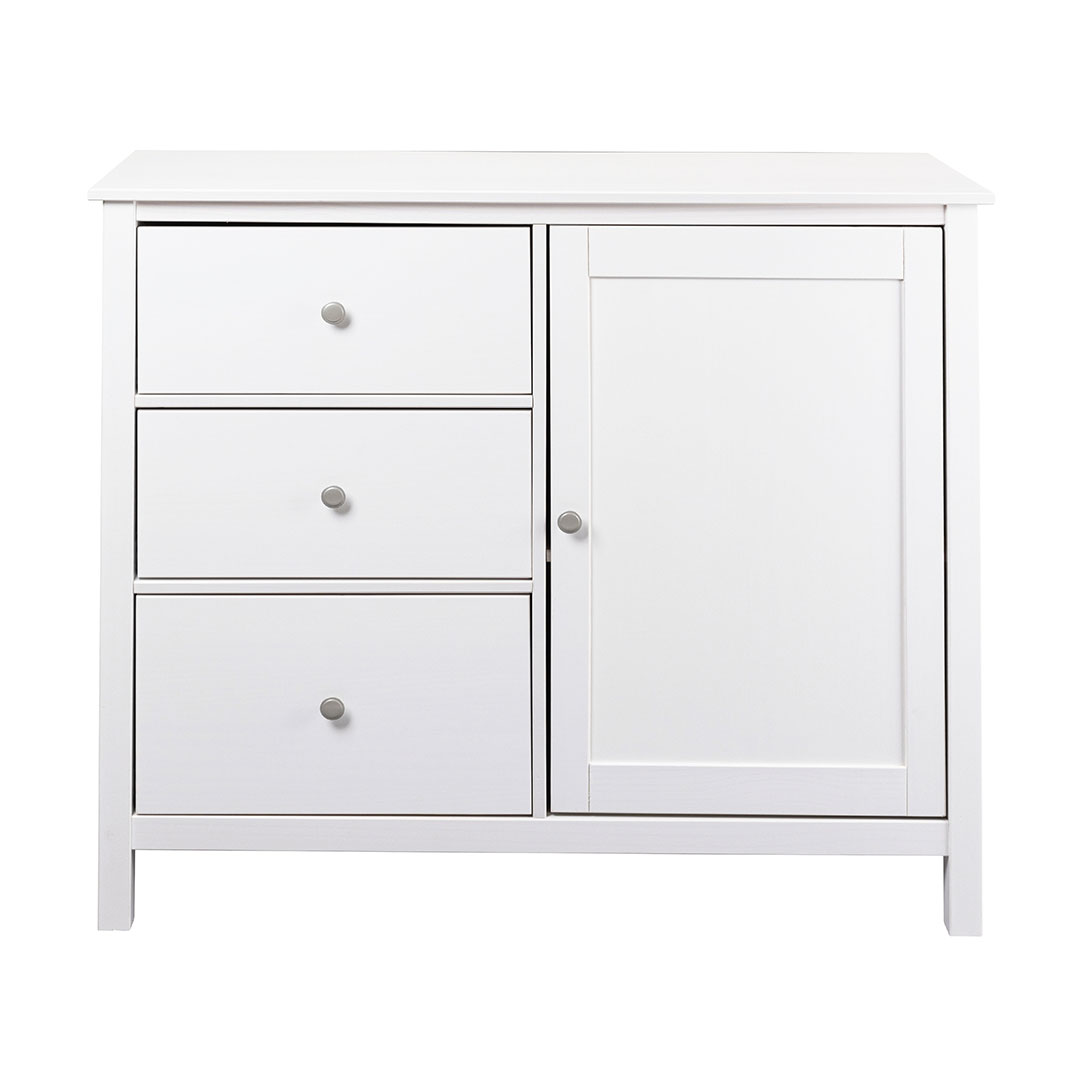 Chilly skænk , kommode 1 låge, 3 skuffer hvid