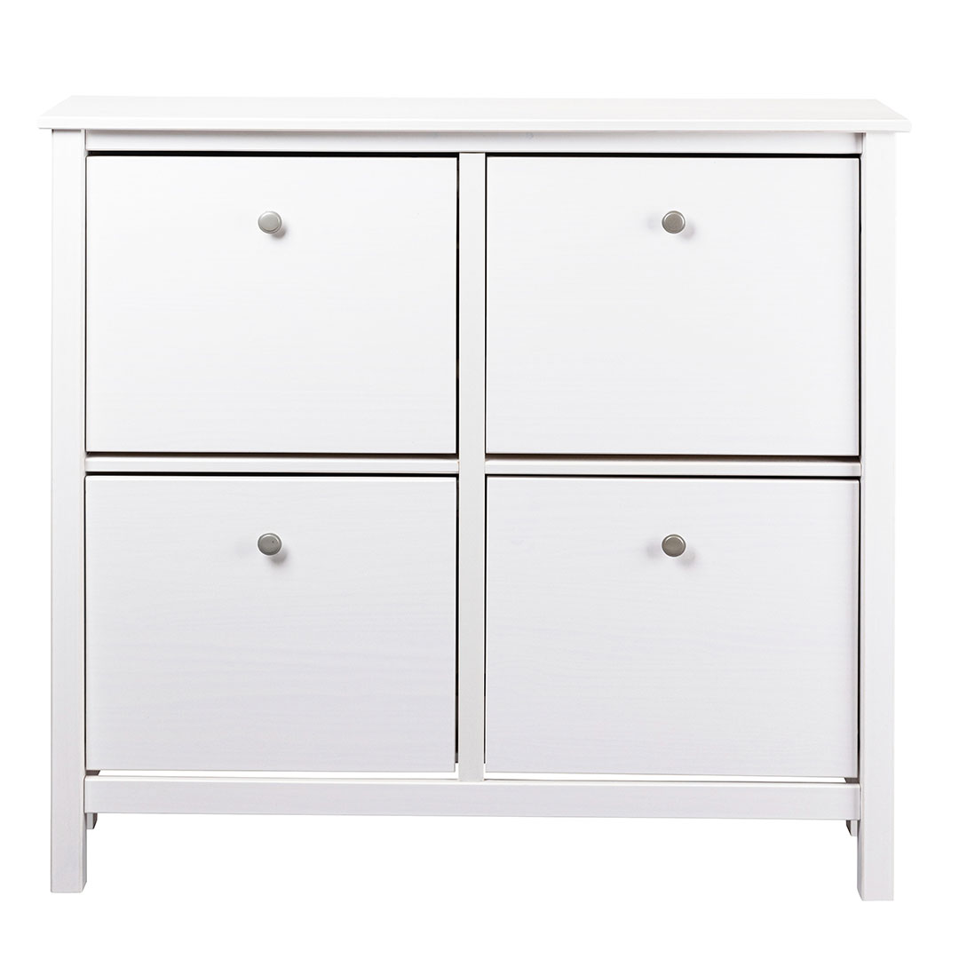 Chilly skoskab 4 klaplåger hvid