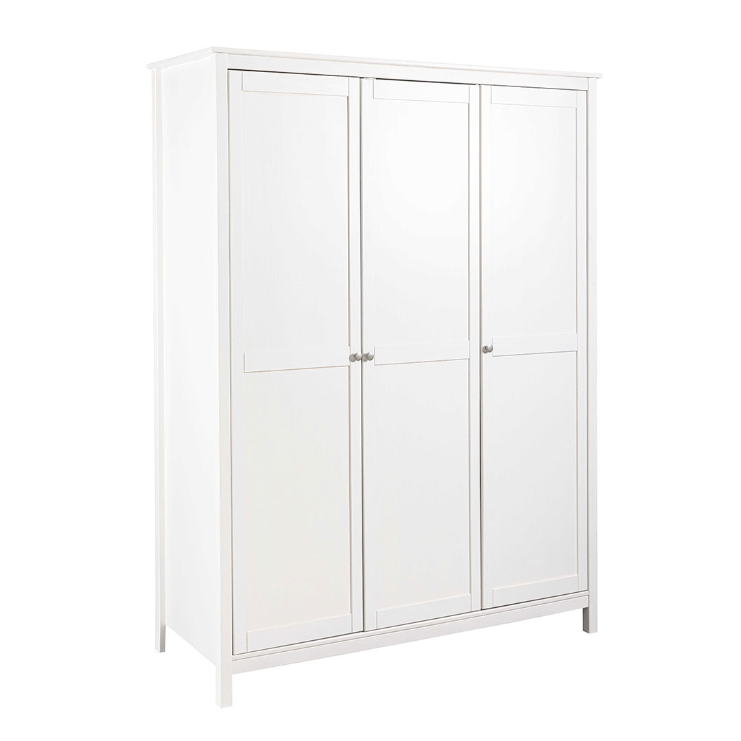 Chilly klædeskab 3 låger hvid